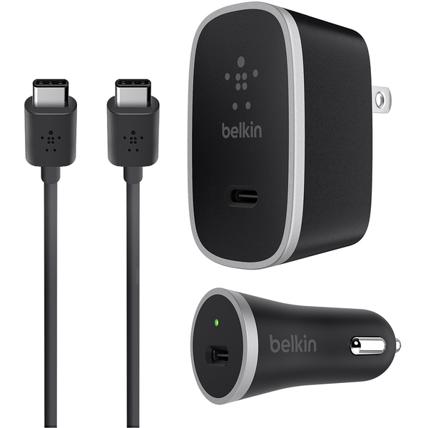 Belkin USB-C Charger Kit + Cable - Black